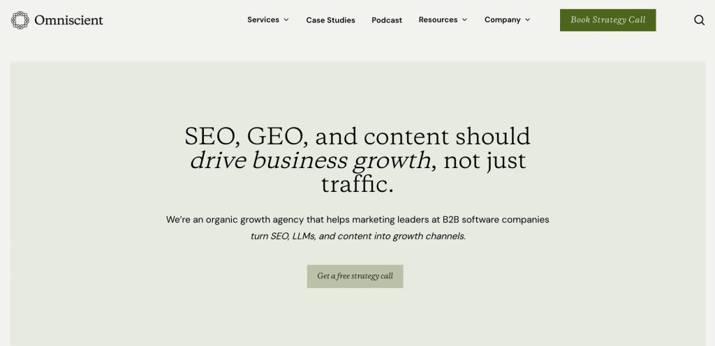 omniscent digital homepage