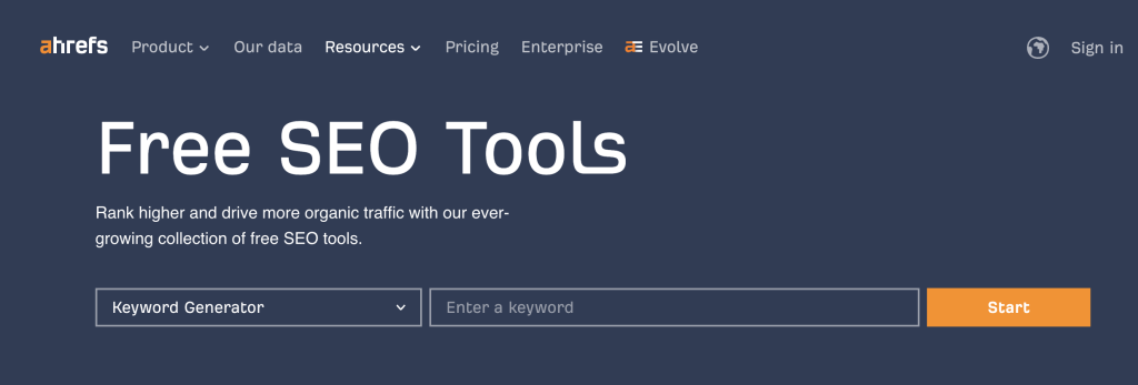 ahrefs free seo tools