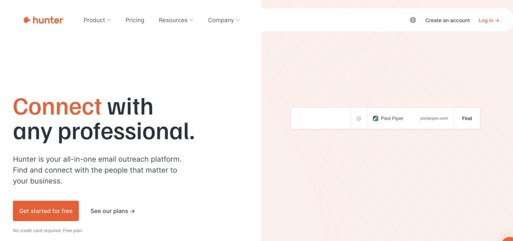 hunter.io screenshot